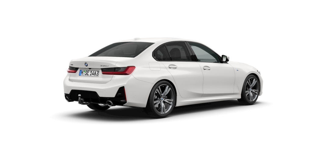 BMW BMW 3er in Weiß von hinten BMW BMW 3er in Weiß von hinten