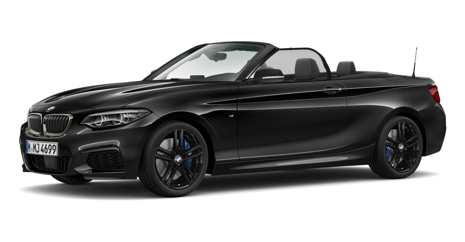 BMW BMW 2er in Schwarz von vorne BMW BMW 2er in Schwarz von vorne