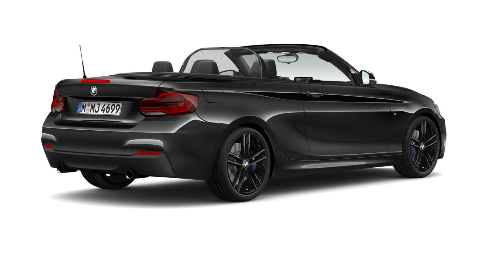 BMW BMW 2er in Schwarz von hinten BMW BMW 2er in Schwarz von hinten