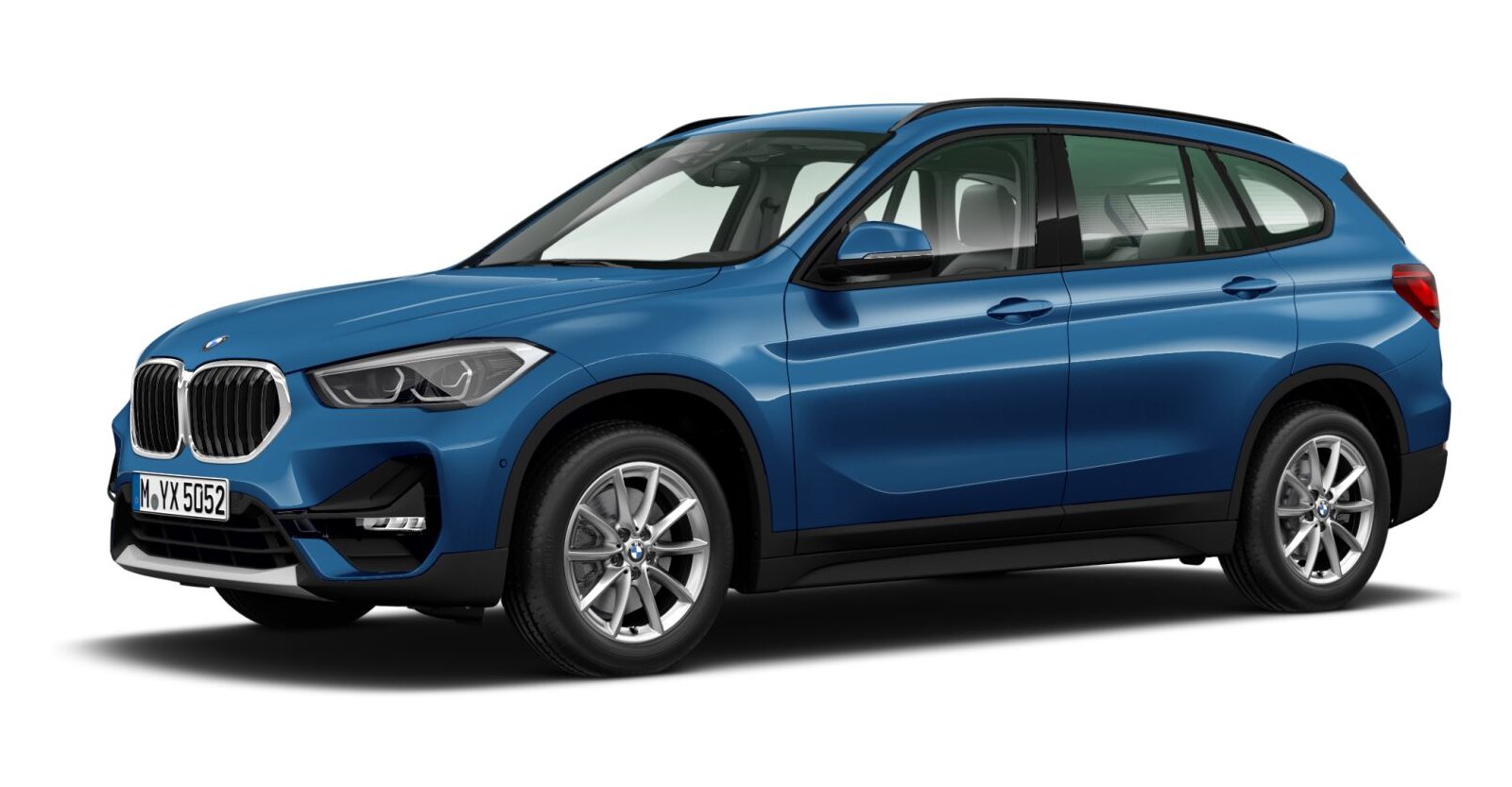 BMW X1 xDrive20d in Blau von vorne BMW X1 xDrive20d in Blau von vorne