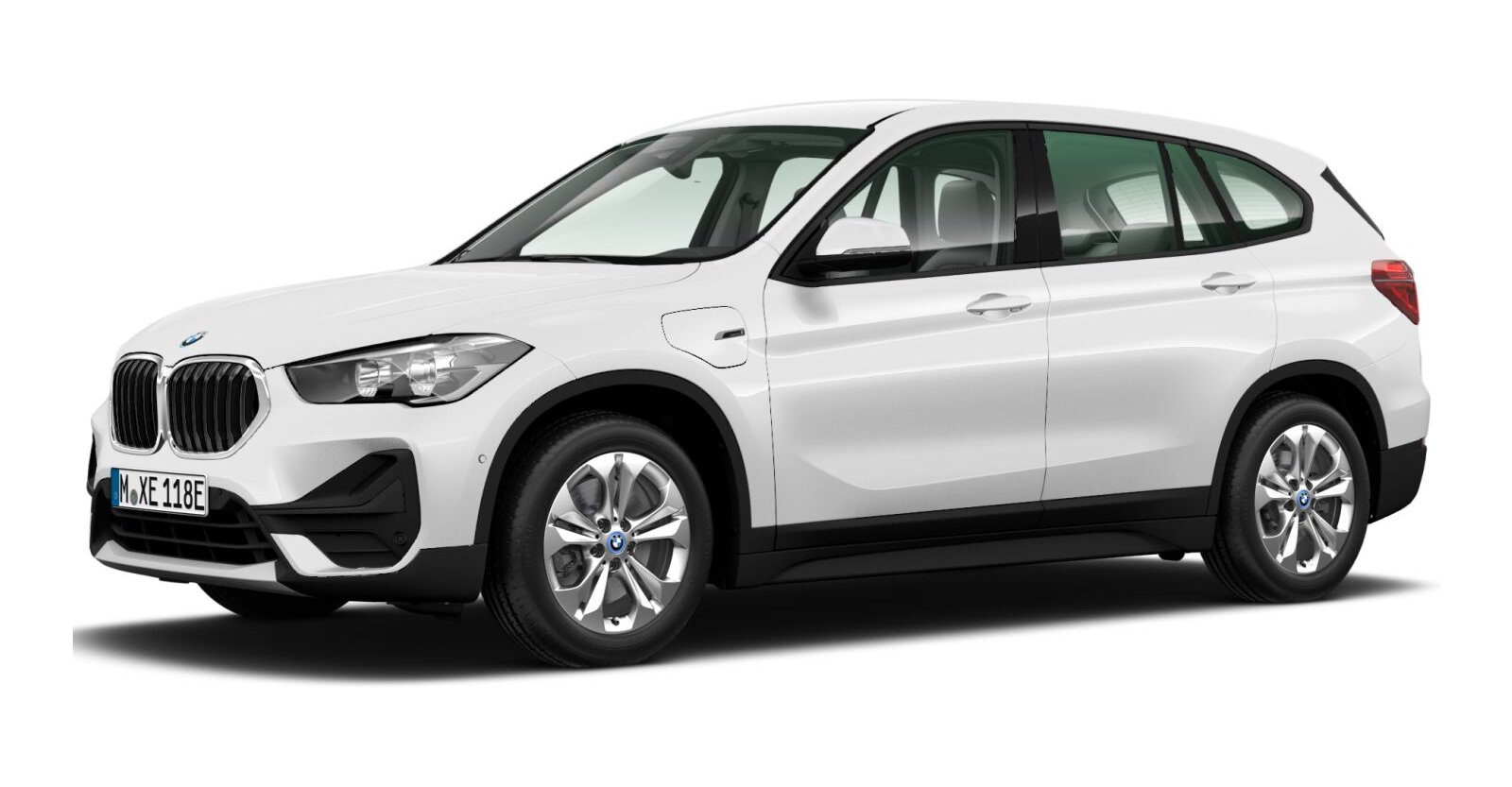 BMW X1 xDrive25e in Wei&szlig; von vorne