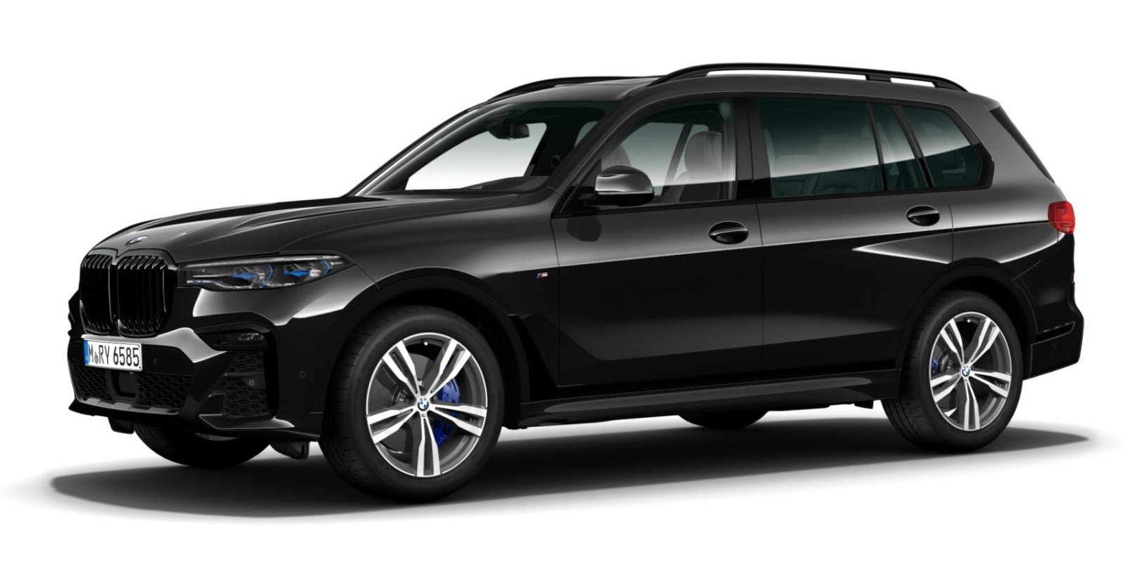 BMW X7 xDrive40i in Schwarz von vorne