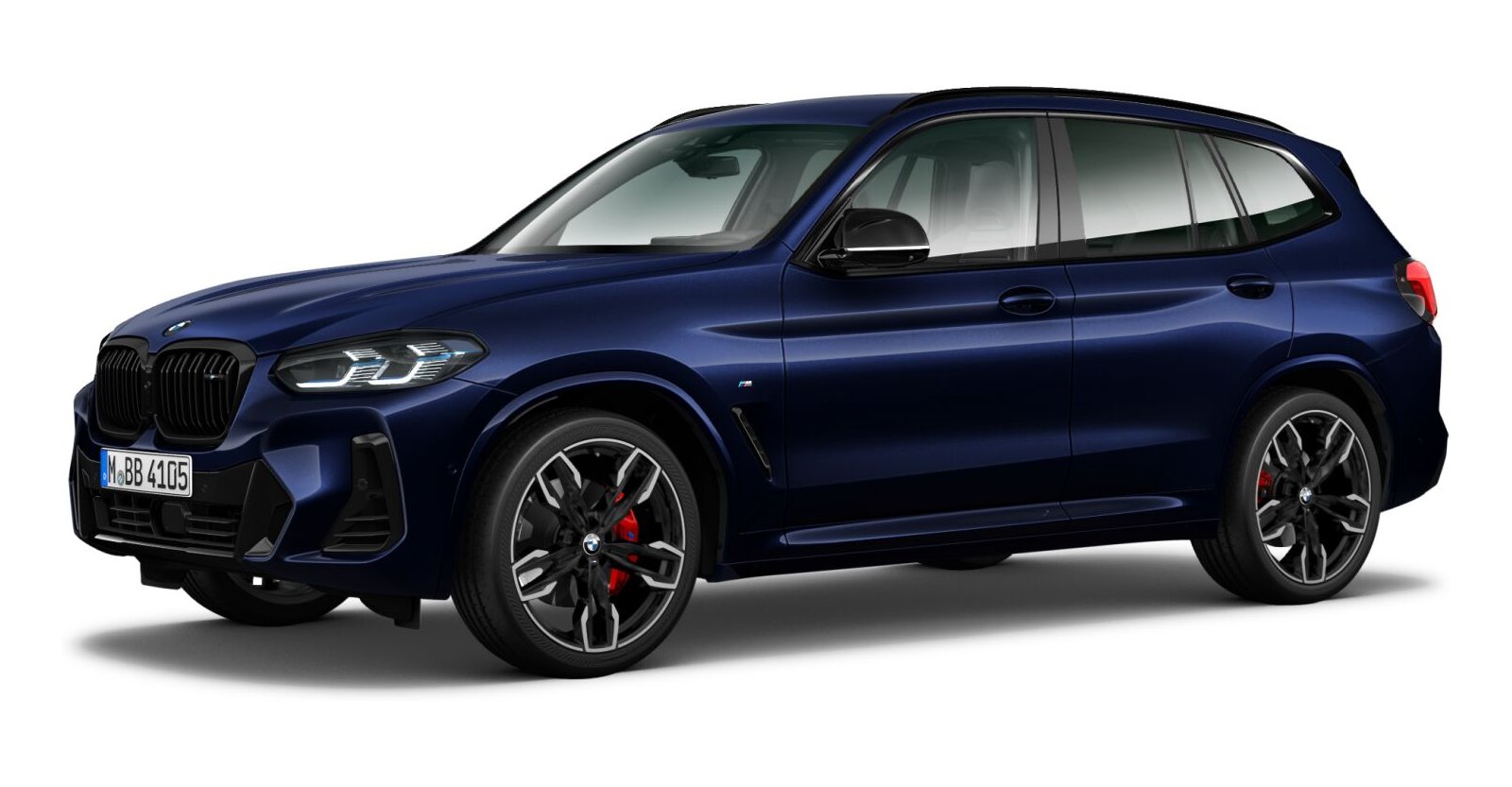 BMW X3 M40d in Blau von vorne