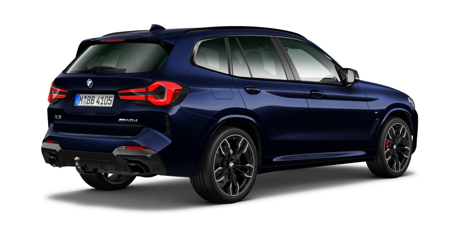 BMW BMW X in Blau von hinten