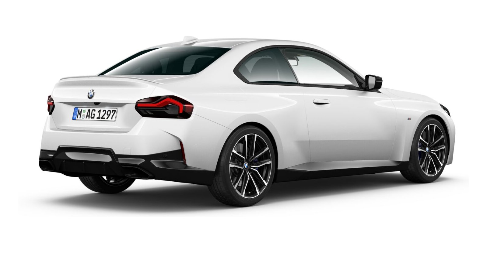 BMW BMW 2er in Weiß von hinten BMW BMW 2er in Weiß von hinten