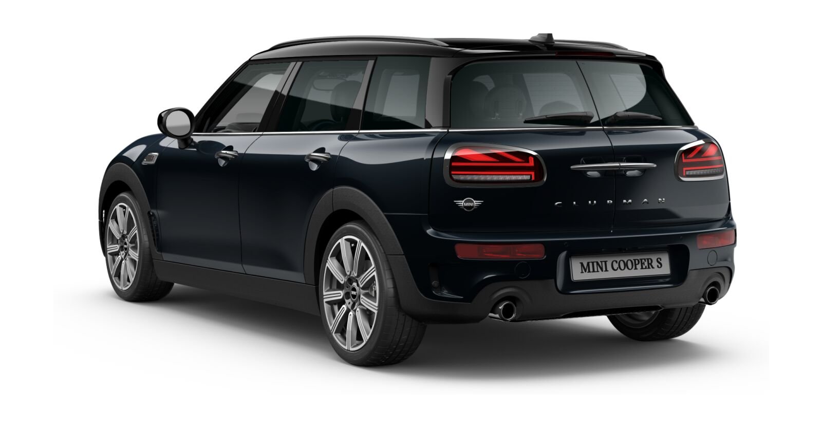MINI MINI Clubman in Schwarz von hinten