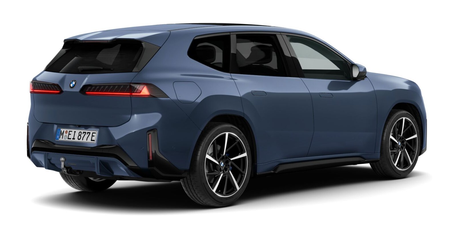 BMW BMW I in Blau von hinten
