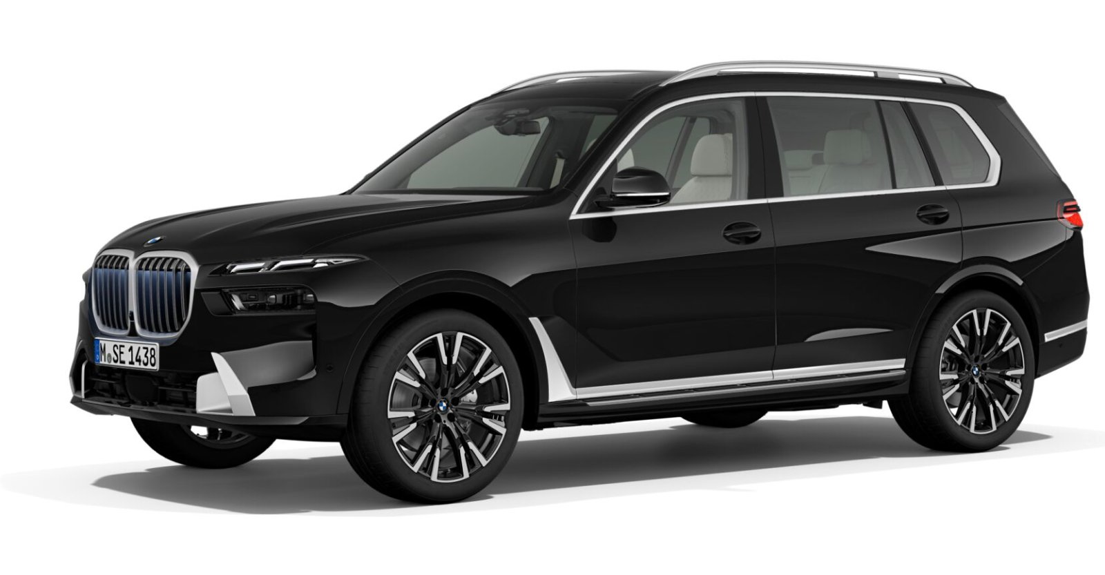 BMW X7 xDrive40d in Schwarz von vorne