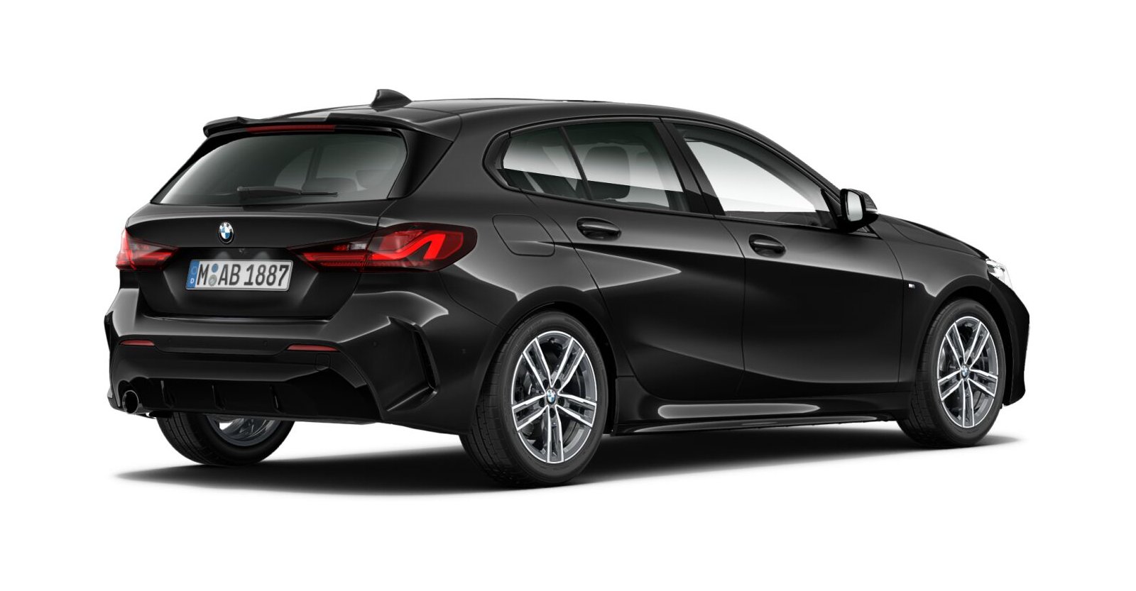 BMW BMW 1er in Schwarz von hinten BMW BMW 1er in Schwarz von hinten