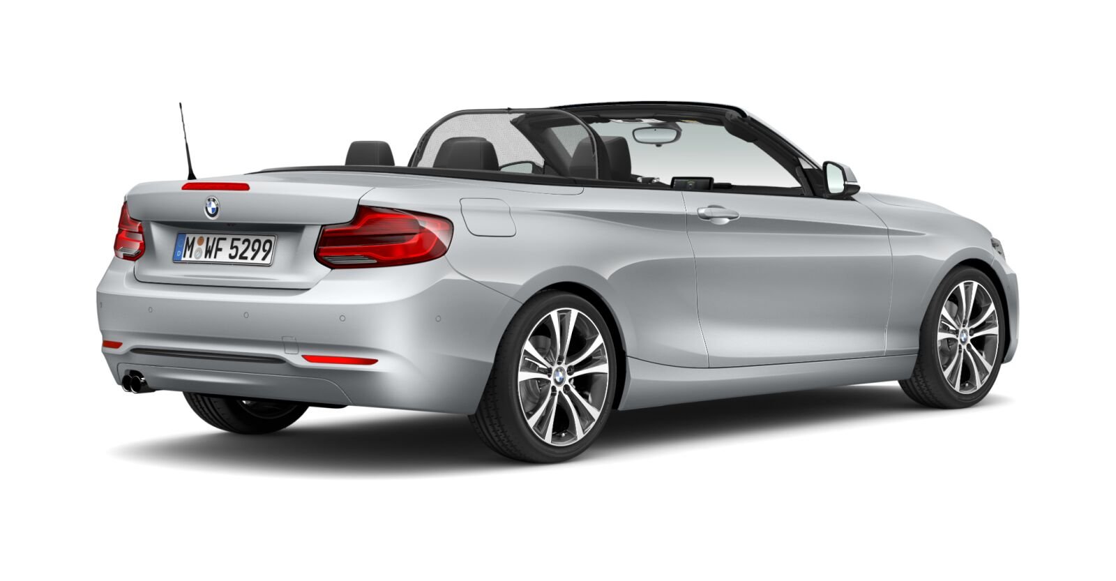 BMW BMW 2er in Silber von hinten BMW BMW 2er in Silber von hinten