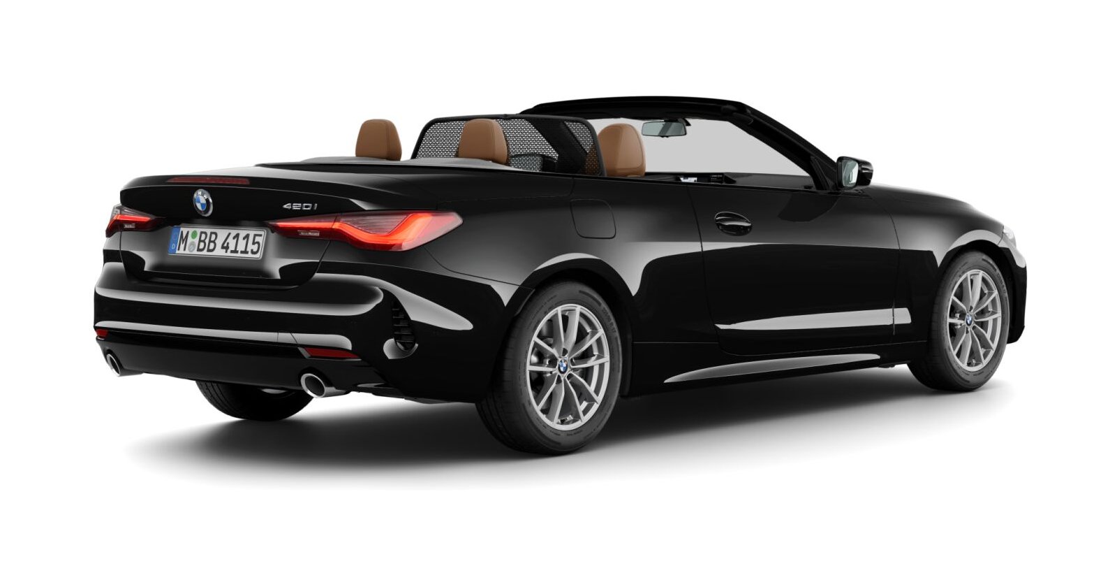 BMW BMW 4er in Schwarz von hinten