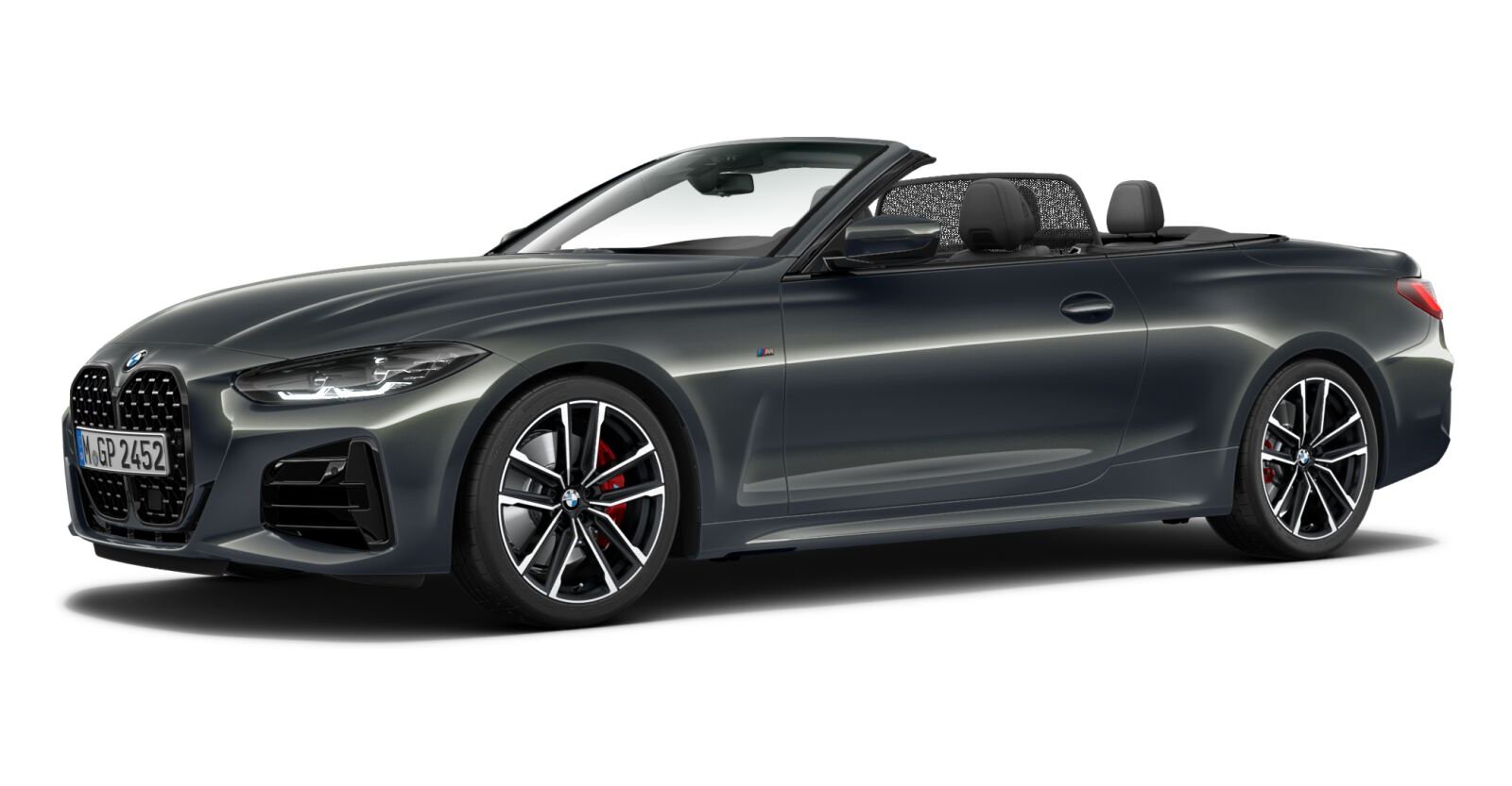 BMW M440d xDrive Cabrio in Grau von vorne BMW M440d xDrive Cabrio in Grau von vorne