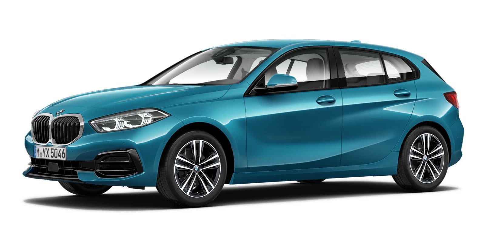 BMW 120d in Blau von vorne BMW 120d in Blau von vorne