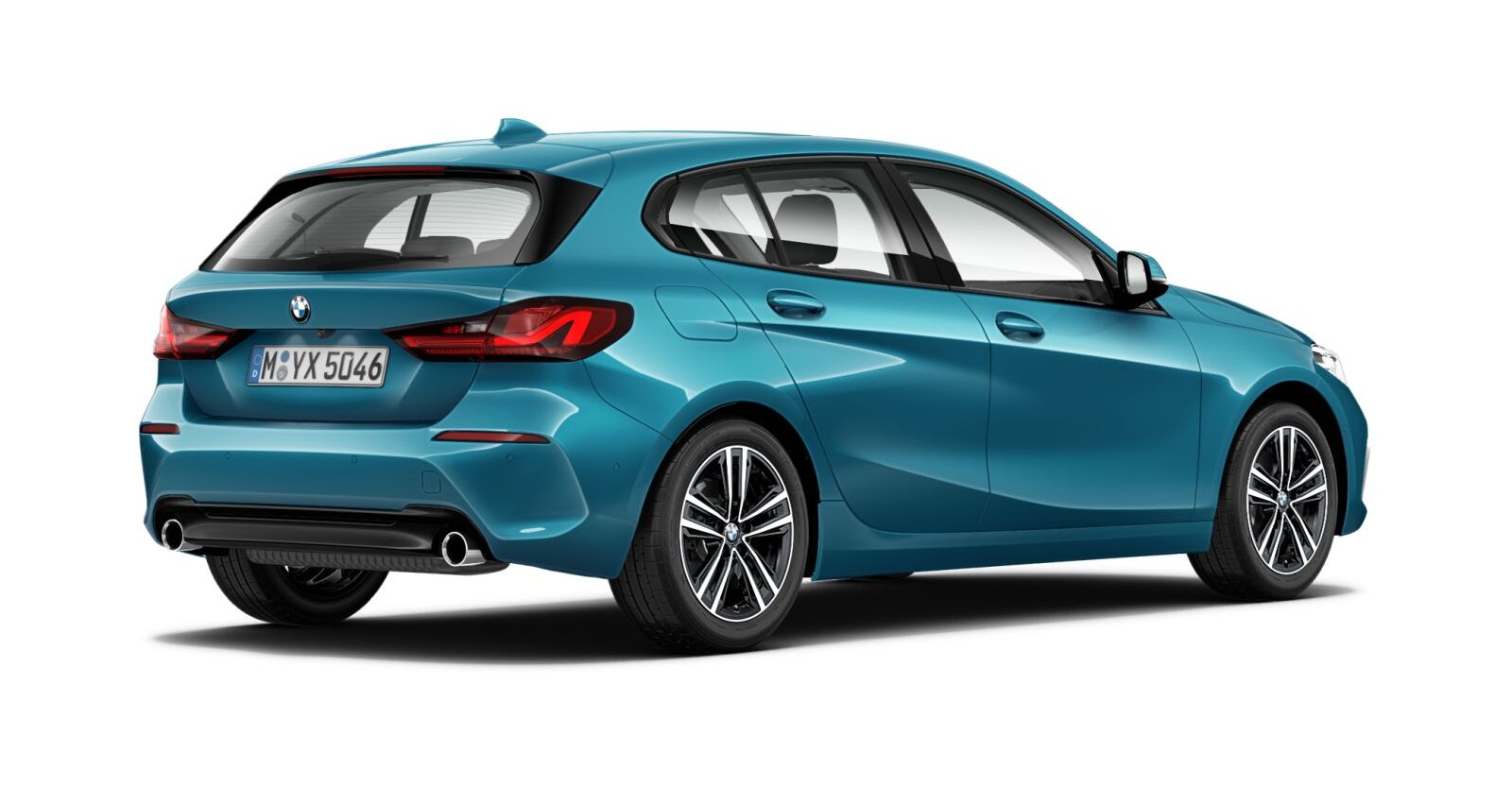 BMW BMW 1er in Blau von hinten