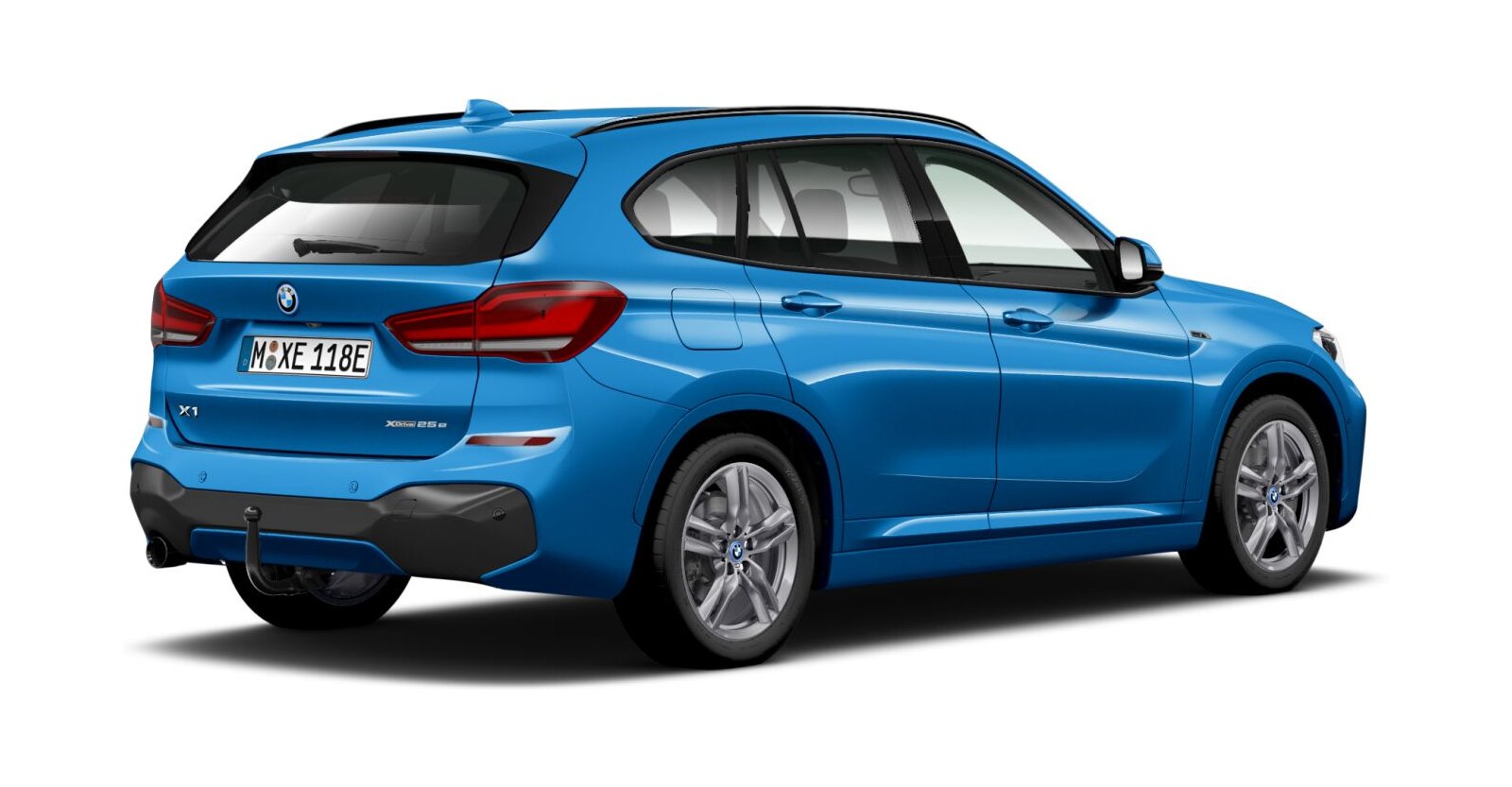 BMW BMW X in Blau von hinten BMW BMW X in Blau von hinten