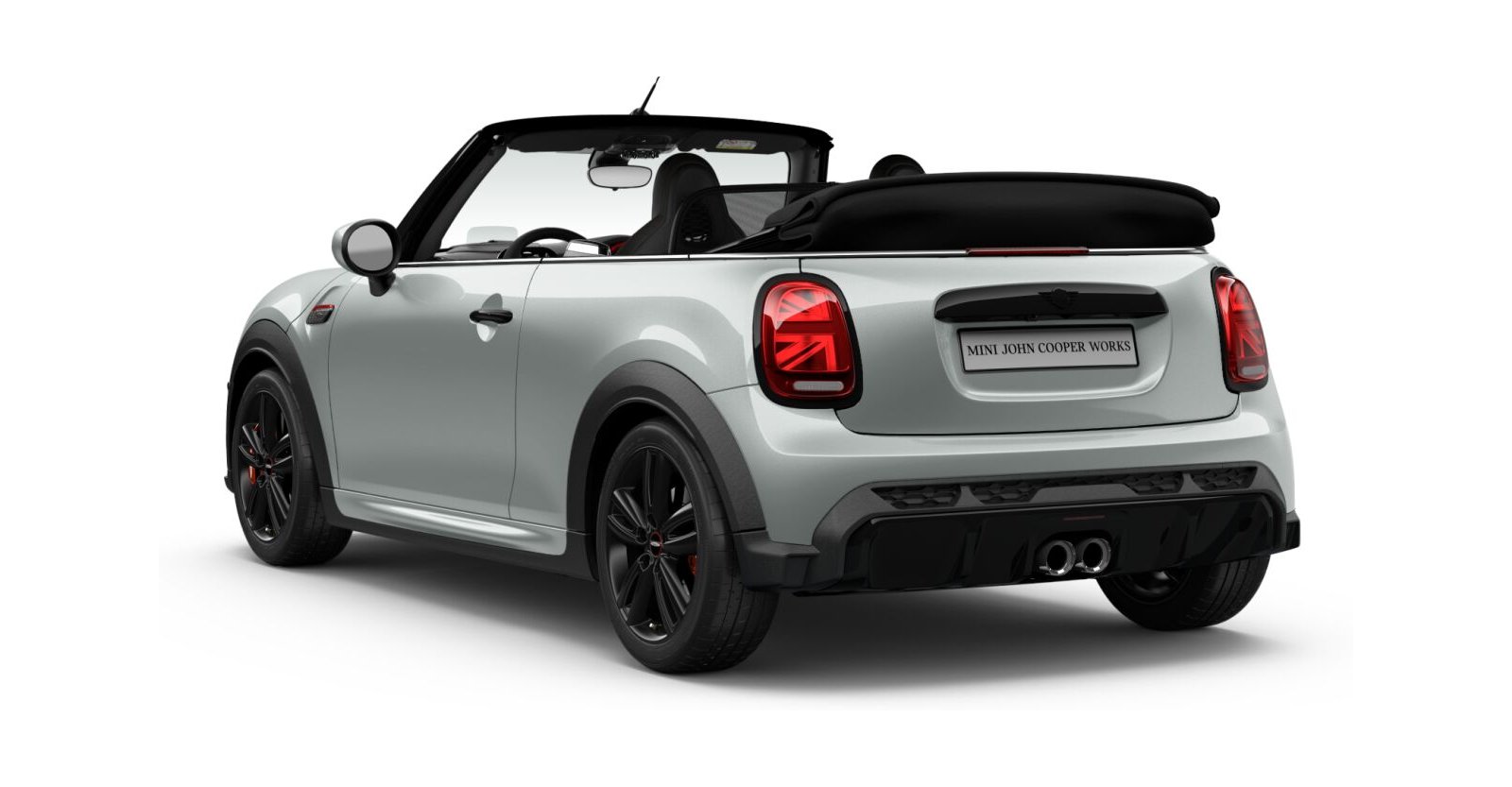MINI MINI Cabrio in Silber von hinten MINI MINI Cabrio in Silber von hinten