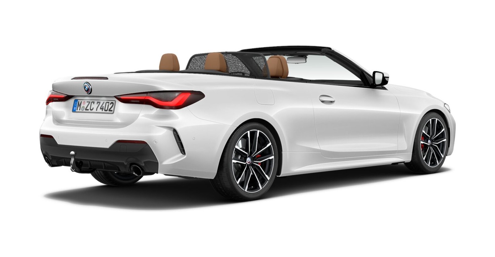 BMW BMW 4er in Wei&szlig; von hinten