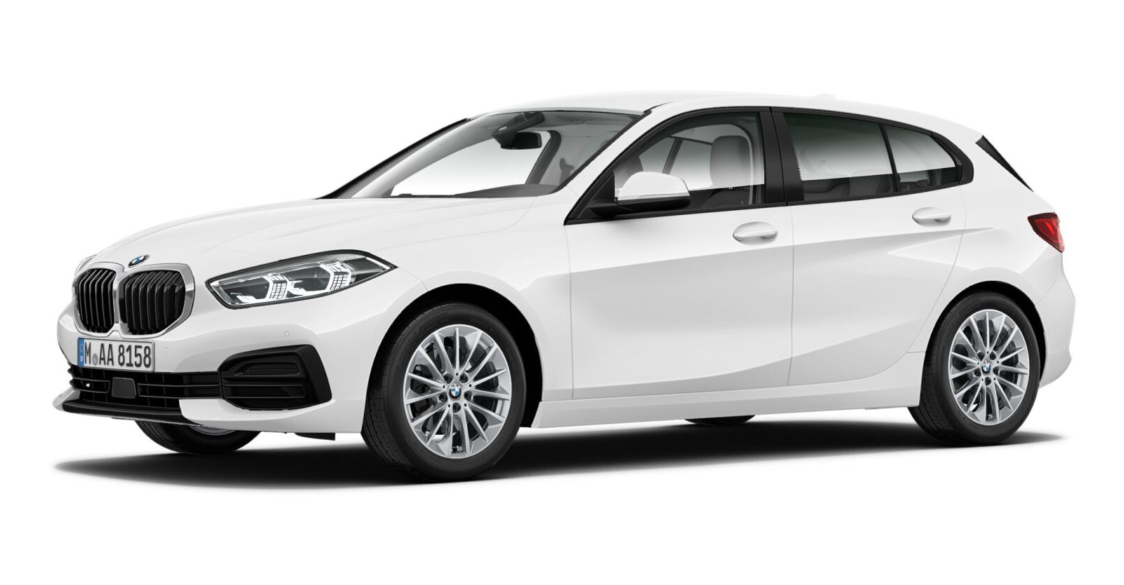 BMW 118i in Wei&szlig; von vorne