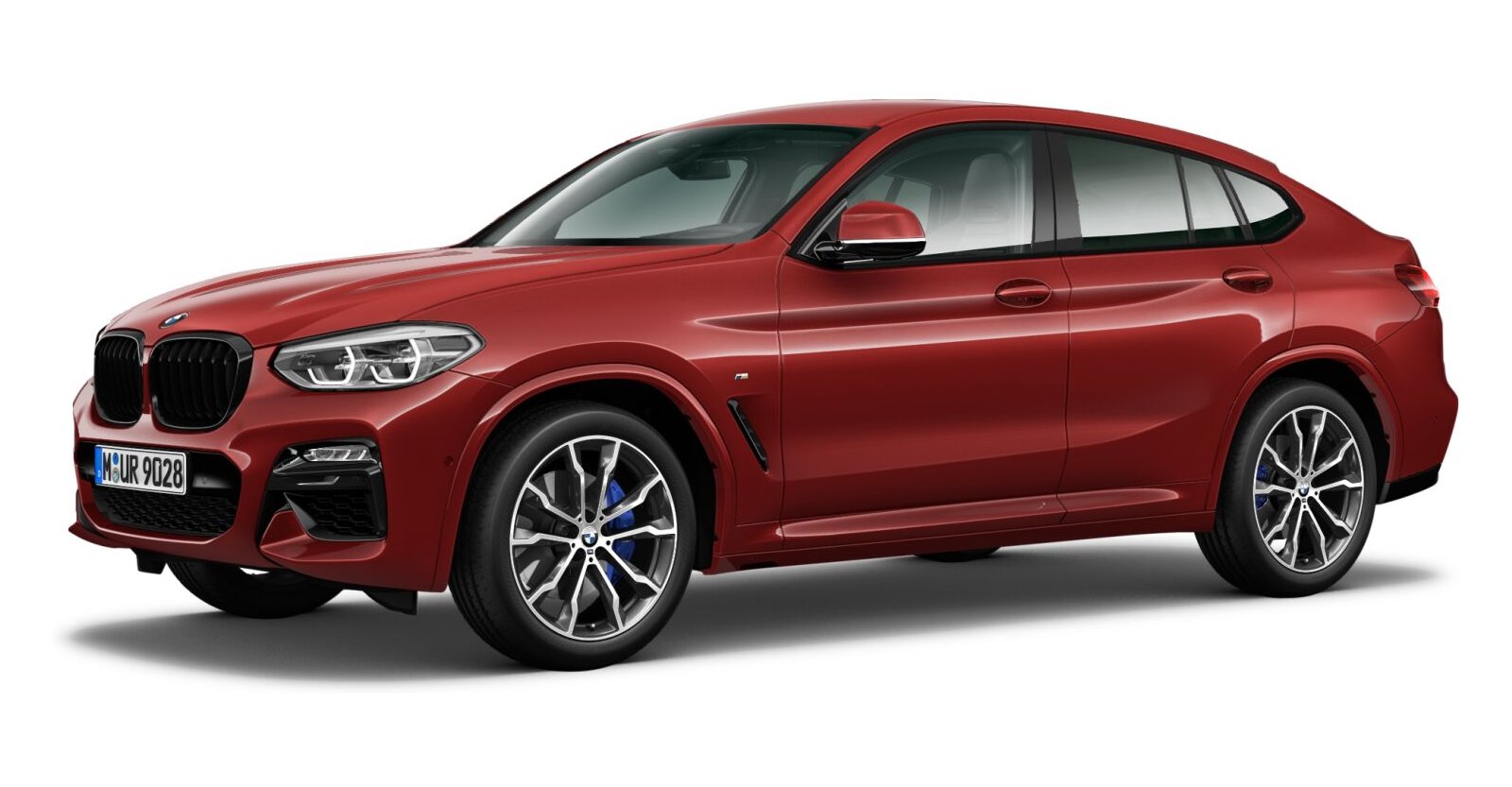 BMW X4 M40d in Rot von vorne BMW X4 M40d in Rot von vorne