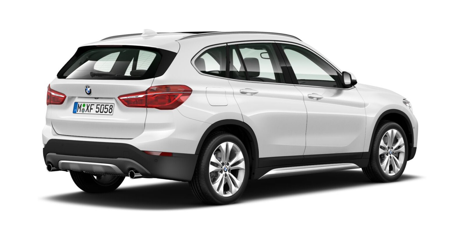 BMW BMW X in Weiß von hinten BMW BMW X in Weiß von hinten