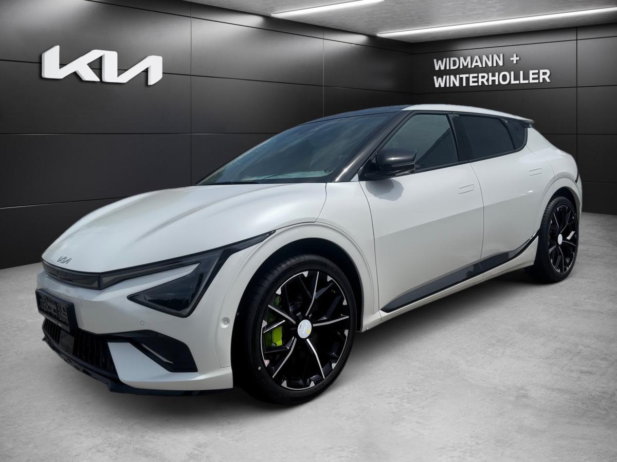 KIA EV6 GT PE 84 AWD GD 2xKlima Bel.Sitz DynLicht SD in Weiß von vorne KIA EV6 GT PE 84 AWD GD 2xKlima Bel.Sitz DynLicht SD in Weiß von vorne