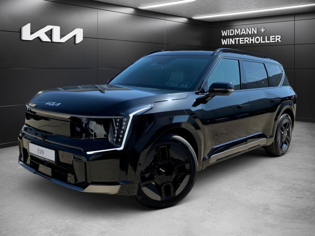 KIA EV9 in Schwarz von vorne KIA EV9 in Schwarz von vorne