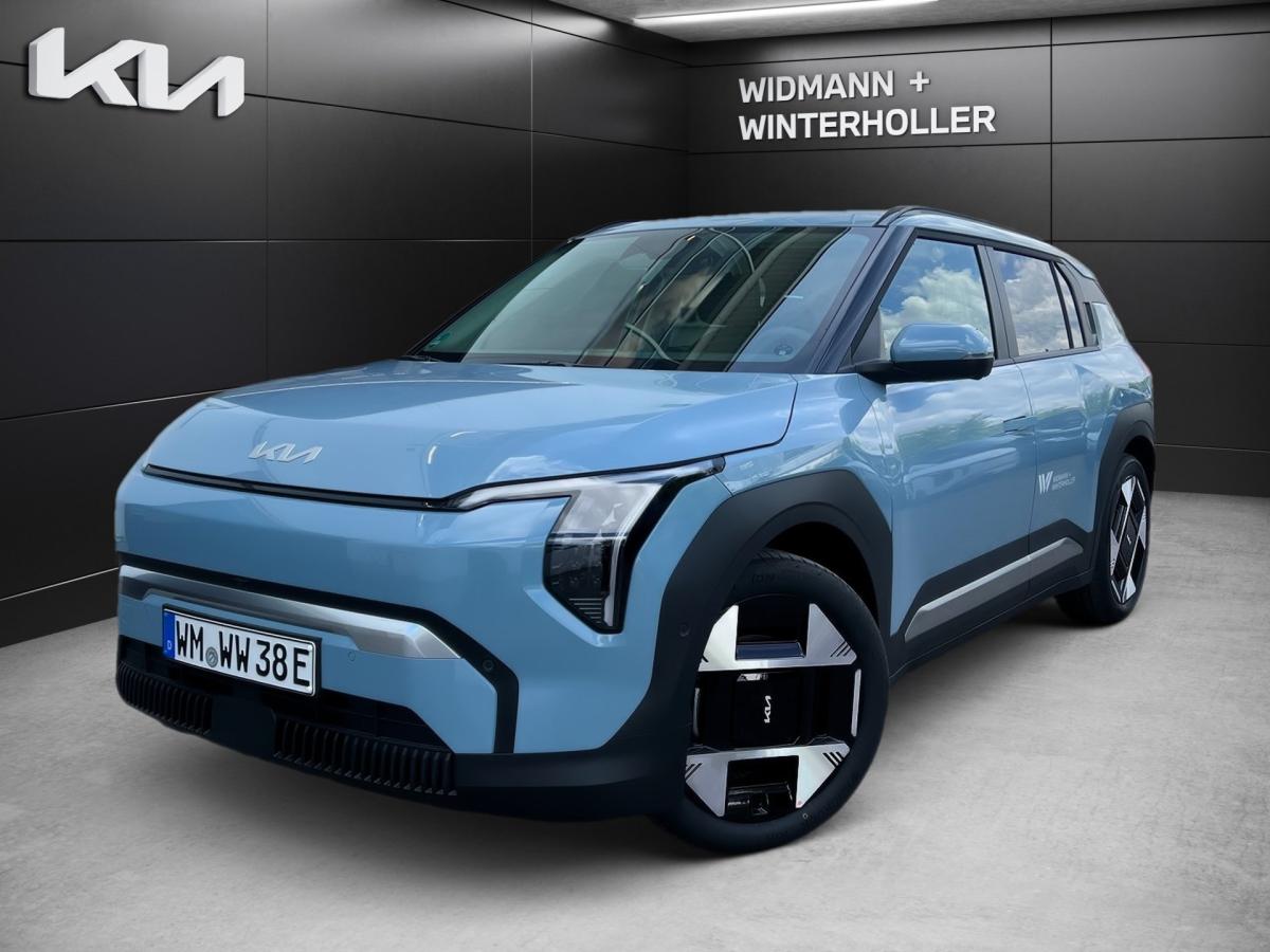 KIA EV3 81.4 Earth WIC BUS DG UP DW 2xKlima H/K 360° A in Blau von vorne KIA EV3 81.4 Earth WIC BUS DG UP DW 2xKlima H/K 360° A in Blau von vorne