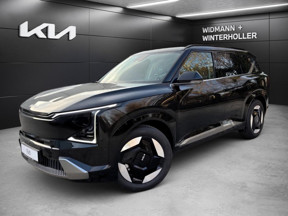KIA EV5 2WD Earth Kam. Sound LED ACC Keyless 19 in Schwarz von vorne KIA EV5 2WD Earth Kam. Sound LED ACC Keyless 19 in Schwarz von vorne