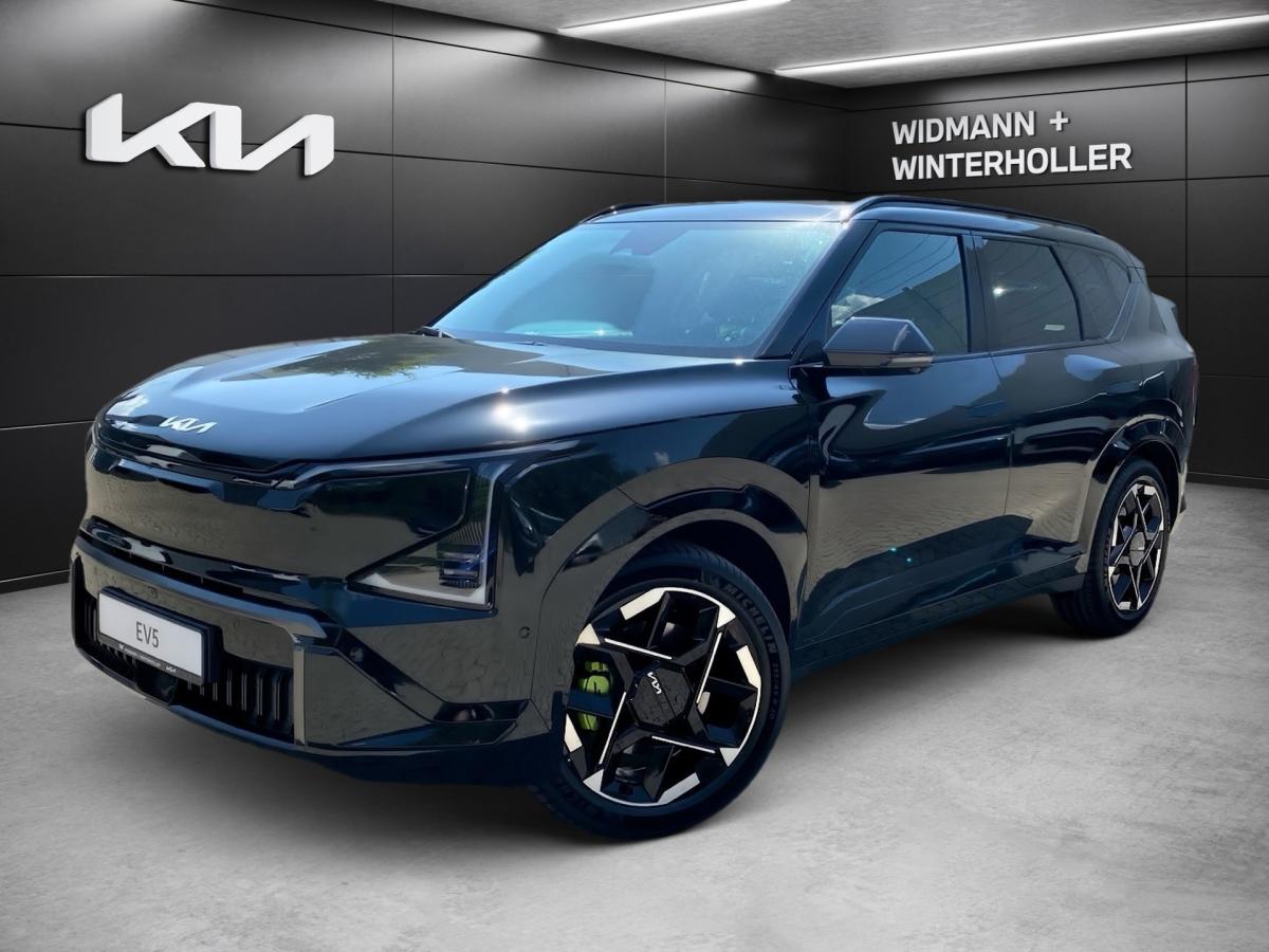 KIA EV5 in Schwarz von vorne KIA EV5 in Schwarz von vorne