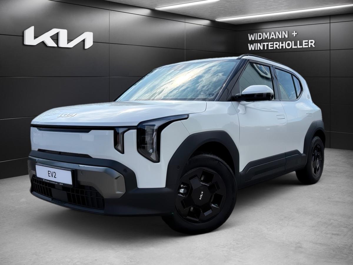 KIA EV2 42.2 4S Earth WIC 360° Kam 22AC TEC DWP H/K in Weiß von vorne KIA EV2 42.2 4S Earth WIC 360° Kam 22AC TEC DWP H/K in Weiß von vorne