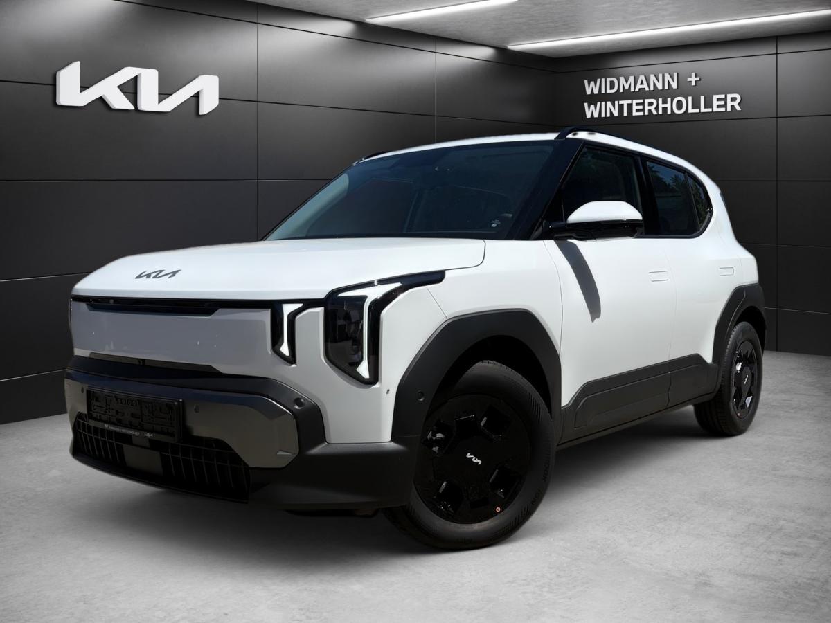 KIA EV2 42.2 5S Earth 360° Kam 22 ACC TEC DWP H/K in Weiß von vorne KIA EV2 42.2 5S Earth 360° Kam 22 ACC TEC DWP H/K in Weiß von vorne