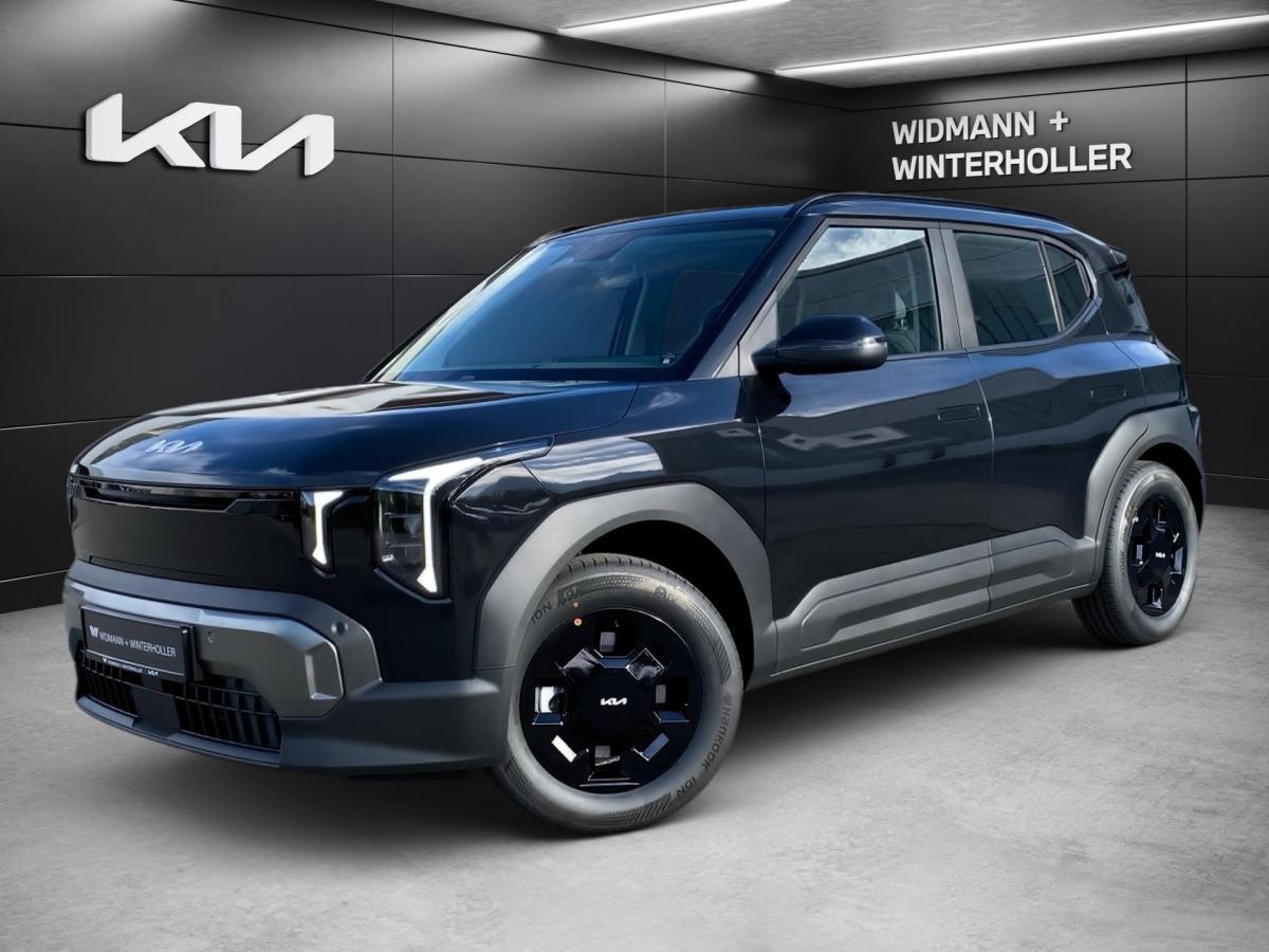 KIA EV2 in Schwarz von vorne KIA EV2 in Schwarz von vorne