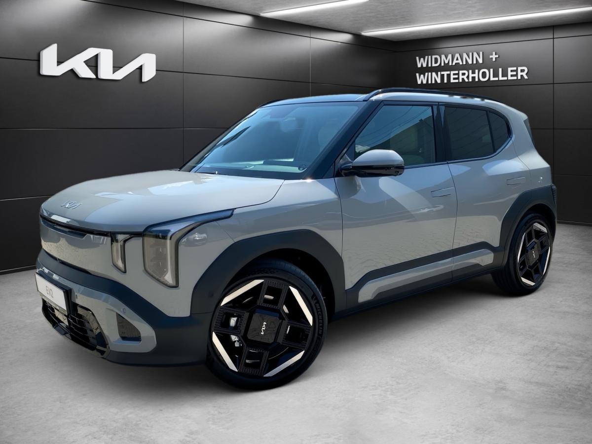 KIA EV2 in Grau von vorne KIA EV2 in Grau von vorne
