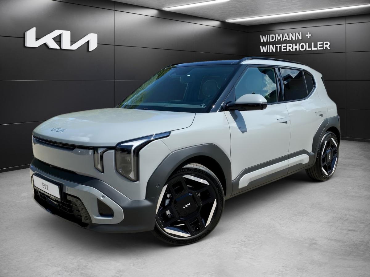 KIA EV2 in Grau von vorne KIA EV2 in Grau von vorne