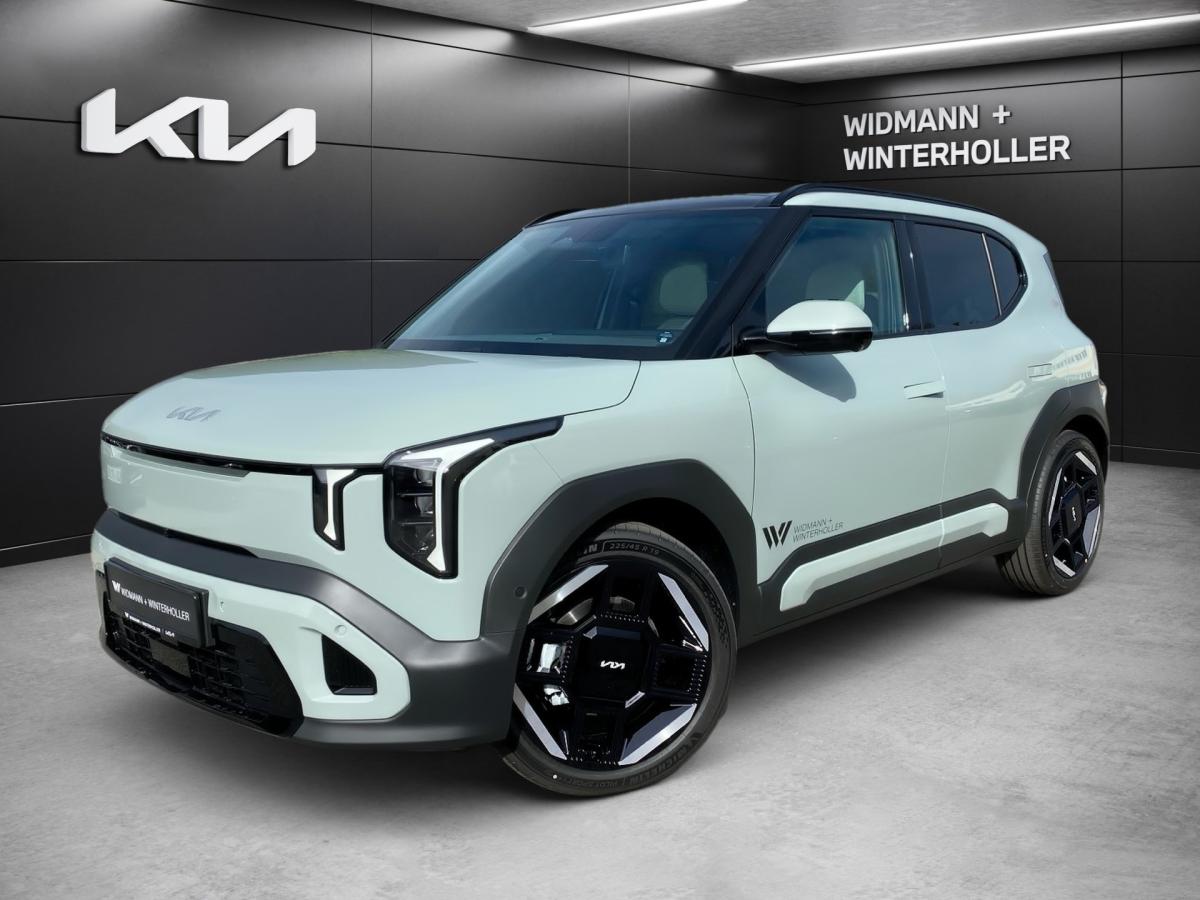 KIA EV2 in Grau von vorne KIA EV2 in Grau von vorne