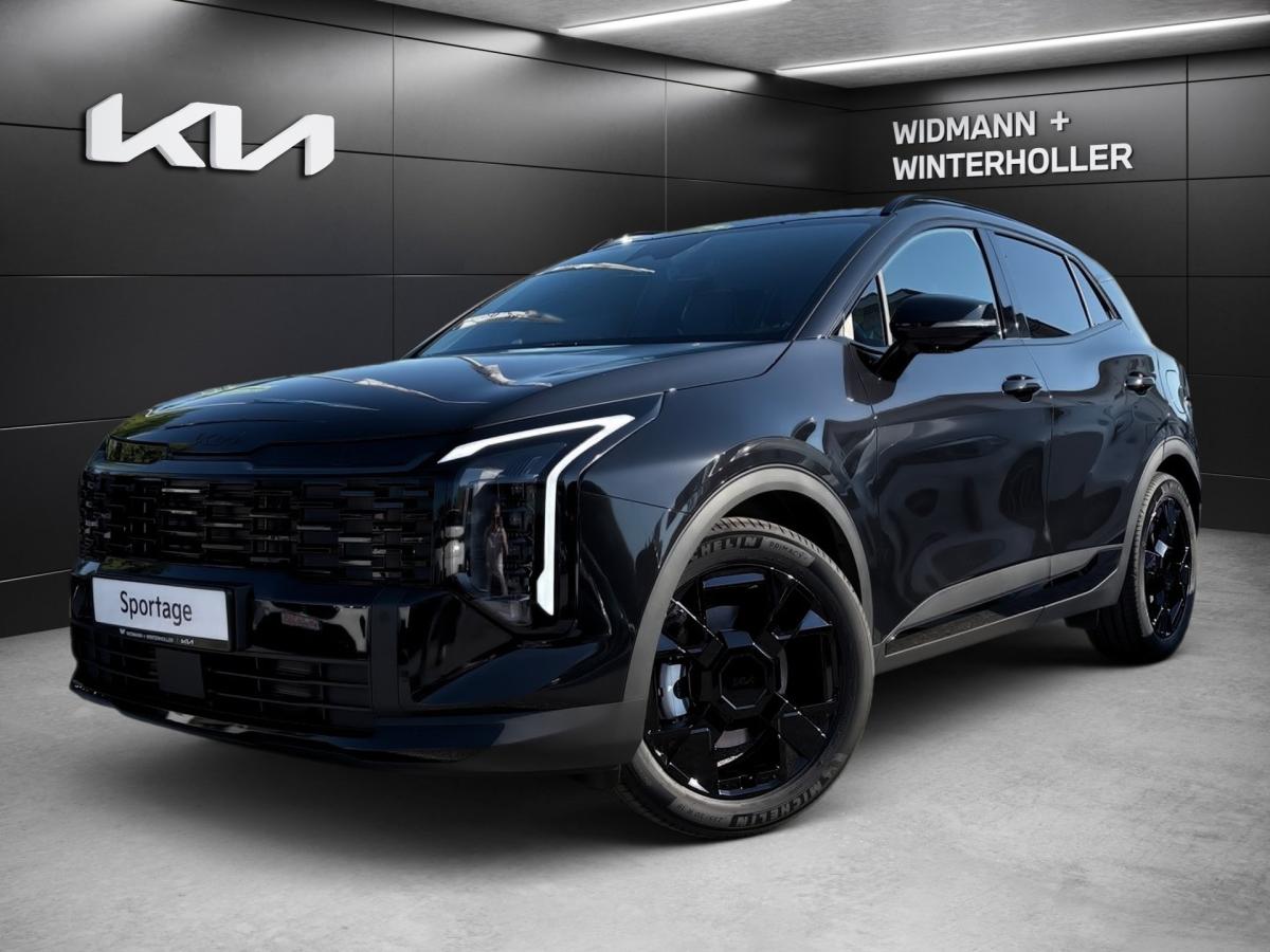 KIA Sportage 1.6T AWD Black Edition Pano Kam. BCA LFA in Schwarz von vorne KIA Sportage 1.6T AWD Black Edition Pano Kam. BCA LFA in Schwarz von vorne