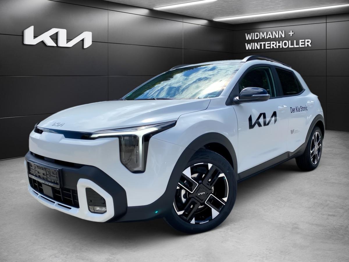 KIA Stonic 1.0T 115 48V DCT GT-Line 2xKlima ACC AUT in Wei&szlig; von vorne