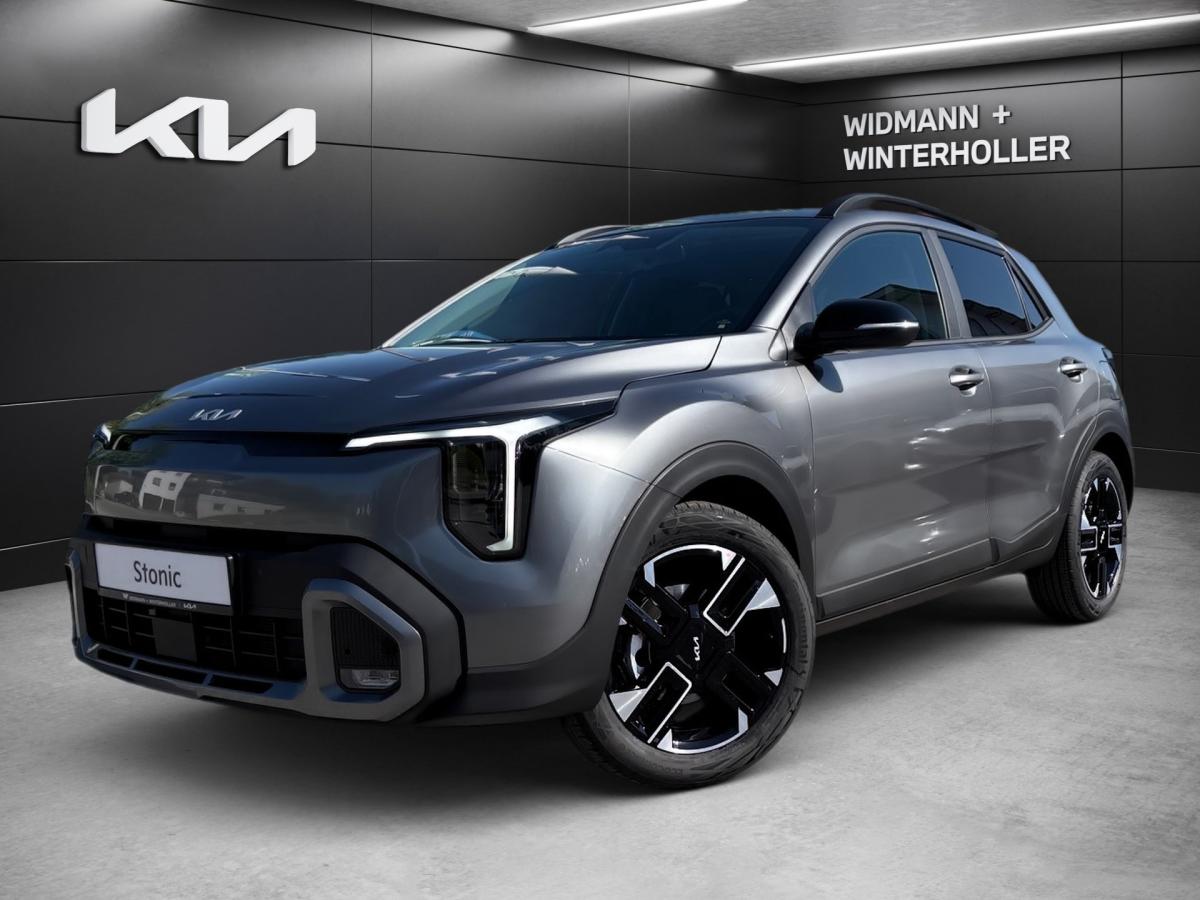 KIA Stonic 1.0T 115 48V DCT GT-Line STD 2xKlima ACC in Grau von vorne KIA Stonic 1.0T 115 48V DCT GT-Line STD 2xKlima ACC in Grau von vorne
