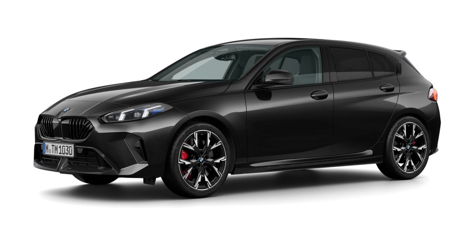 BMW 120 in Schwarz von vorne