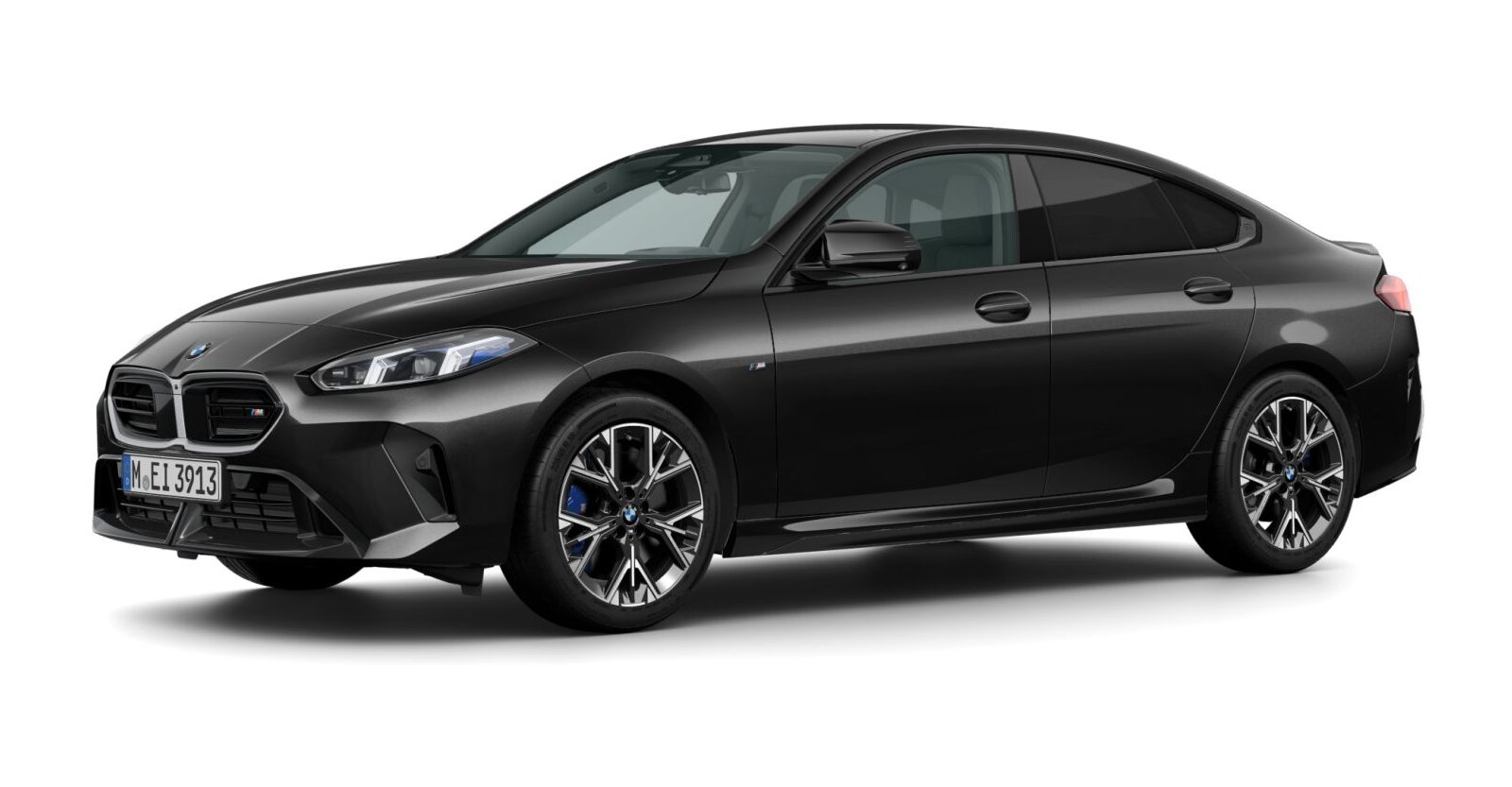 BMW M235 xDrive Gran Coupé in Schwarz von vorne