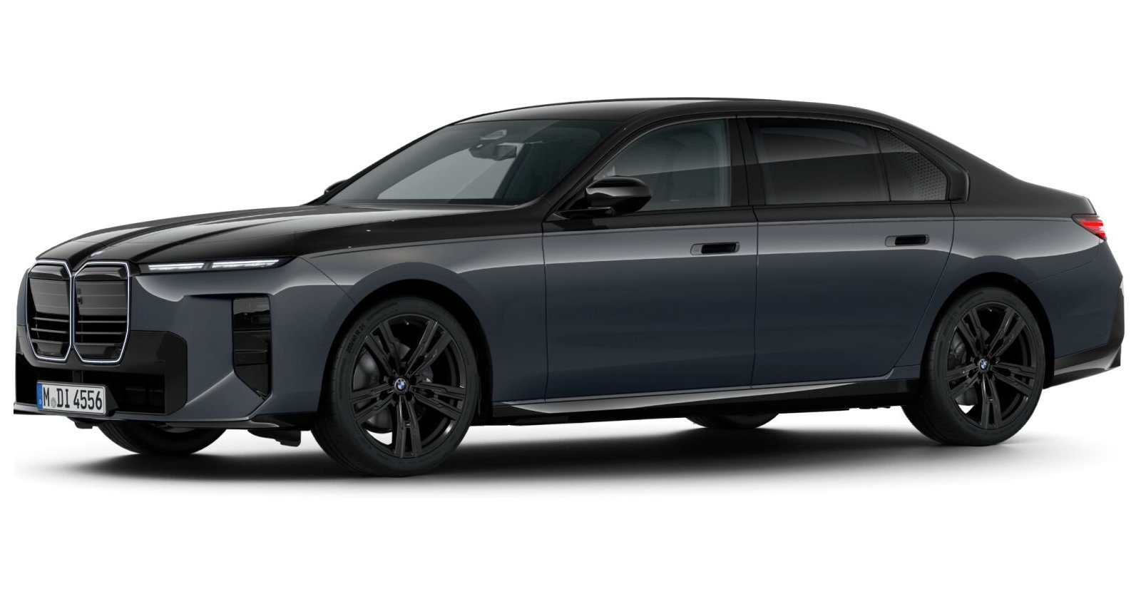 BMW 740 xDrive Limousine in Grau von vorne