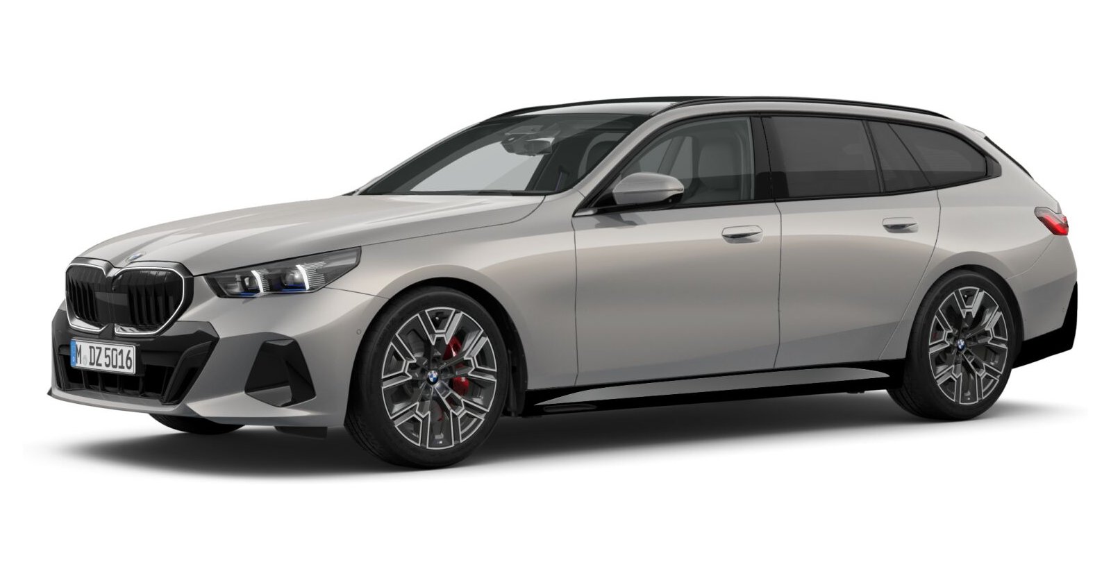 BMW 540d xDrive Touring in Grau von vorne