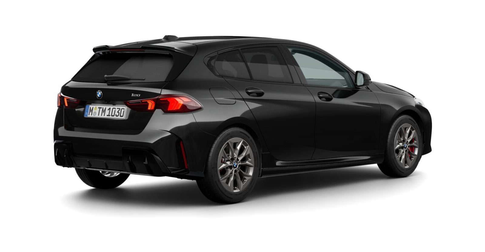 BMW BMW 1er in Schwarz von hinten