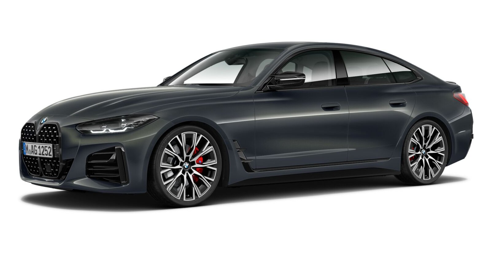 BMW M440i xDrive Gran Coupé in Grau von vorne