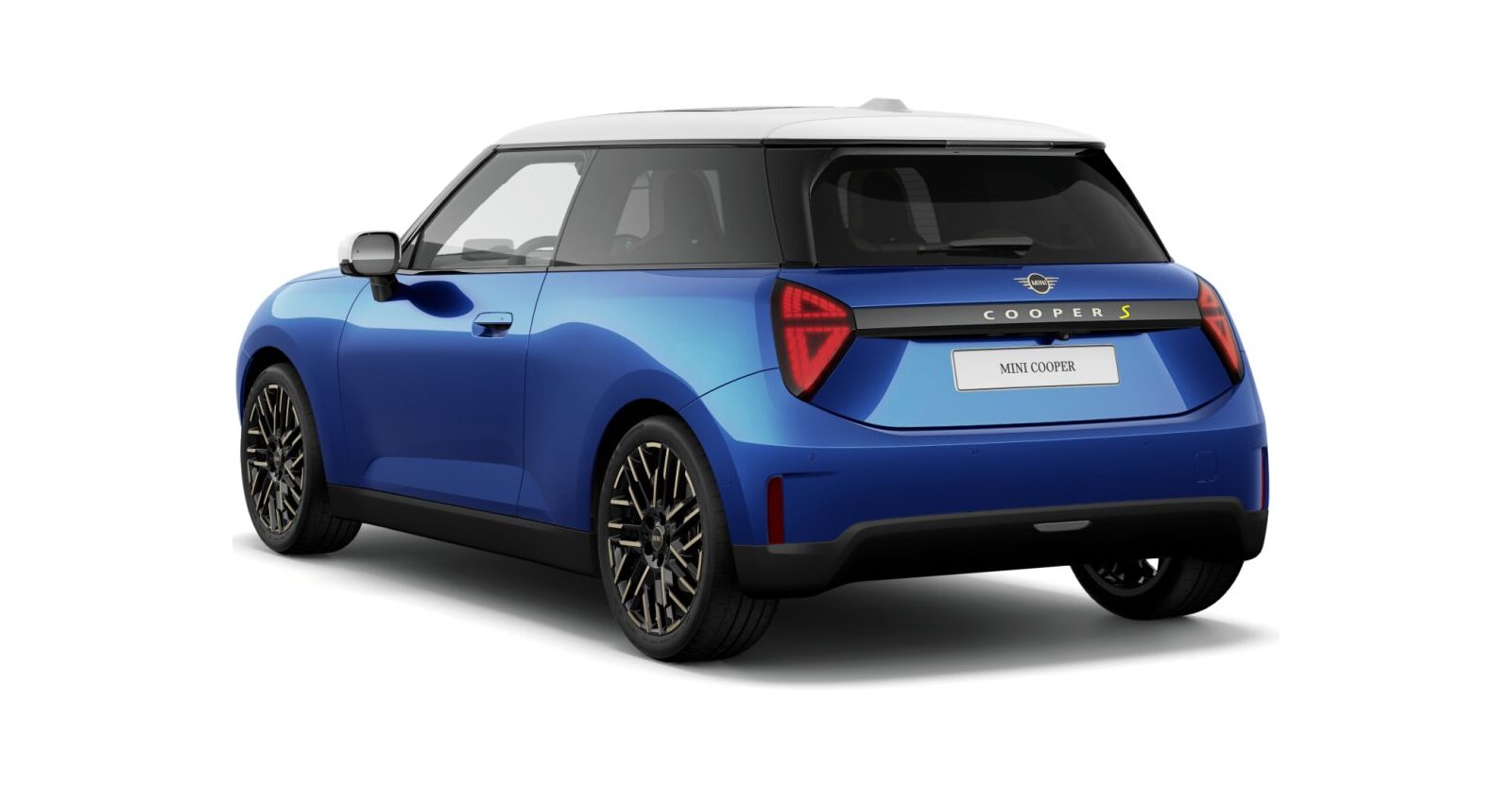 MINI MINI 3-Türer in Blau von hinten