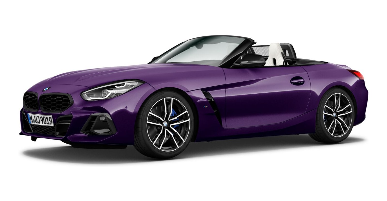 BMW Z4 sDrive30i in Lila von vorne