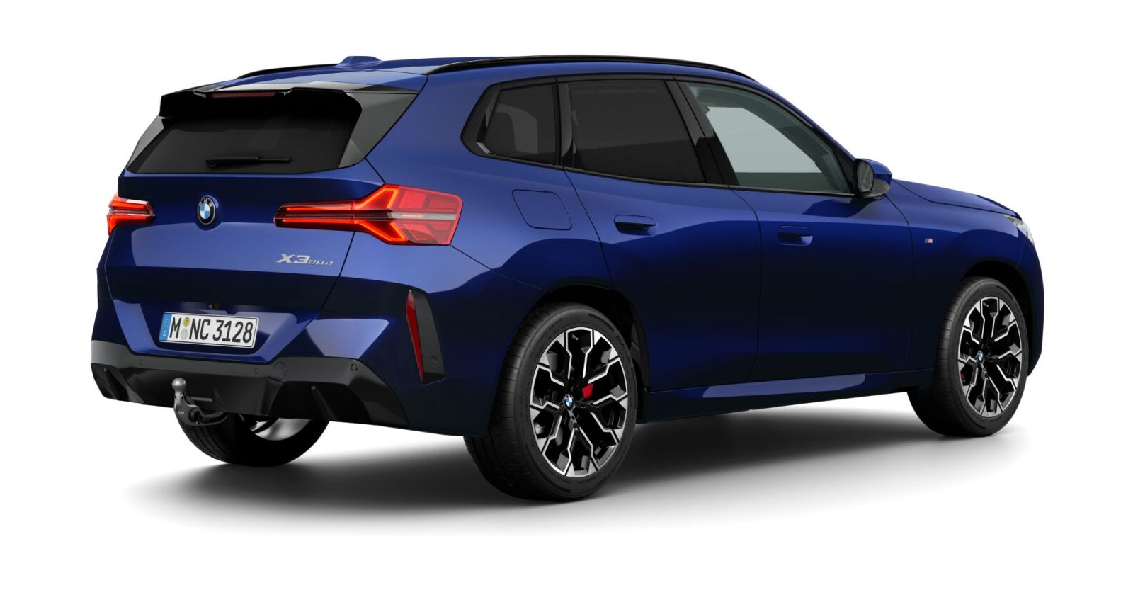 BMW BMW X in Blau von hinten BMW BMW X in Blau von hinten