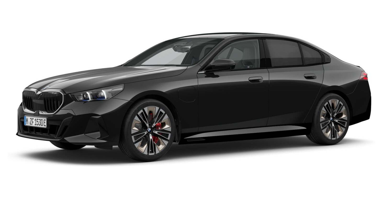 BMW BMW 5er in Schwarz von vorne