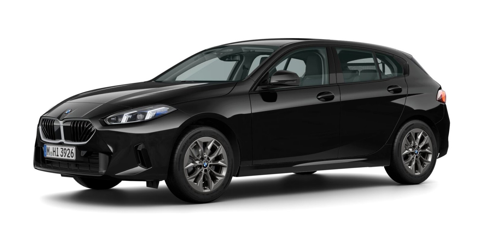 BMW BMW 1er in Schwarz von vorne BMW BMW 1er in Schwarz von vorne