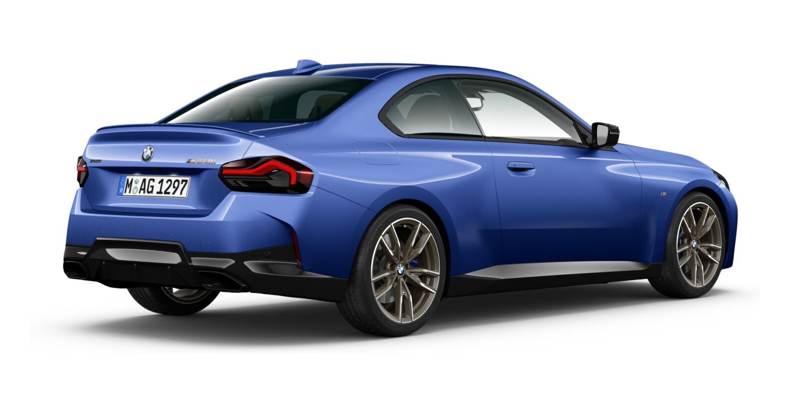 BMW BMW 2er in Blau von hinten